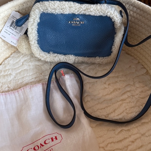 Coach Blue and Cream Crossbody Bag